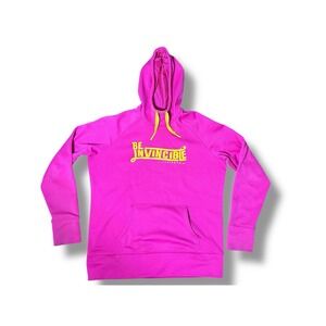 Nike Livestrong Therma Fit Hoodie Sweatshirt Pink Yellow Ladies XL Pockets‎